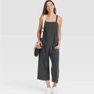Universal Thread Utility Cropped Jumpsuit Black